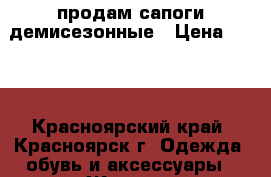 продам сапоги демисезонные › Цена ­ 800 - Красноярский край, Красноярск г. Одежда, обувь и аксессуары » Женская одежда и обувь   . Красноярский край,Красноярск г.